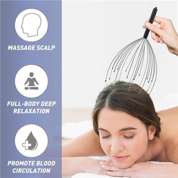 Scalp Massagers Back Scratcher 20 Fingers Head Massage & Back Massager‎ - Picture 2 of 8